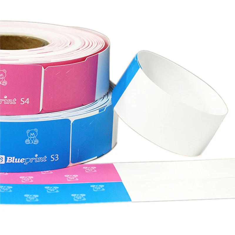 Tyvek wristband neon event barcode wristband