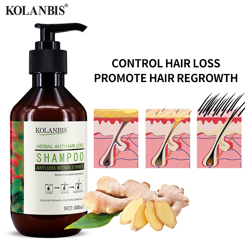 300ml Organic Growth Faster Stop Hair Loss Cosmetics Cure baldness shampoo