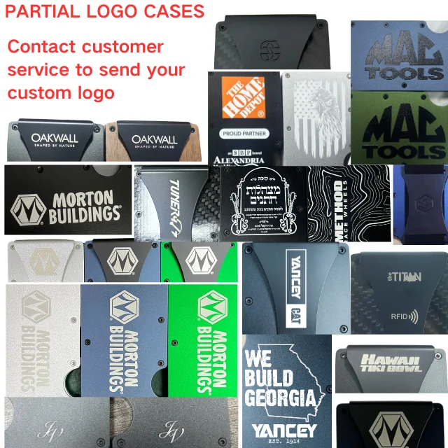 Подгонянный цвет и логотип RFID блокирующий MRF-05 Алюминиевый металлический кошелек минималистичный держатель для кредитных карт с зажимом