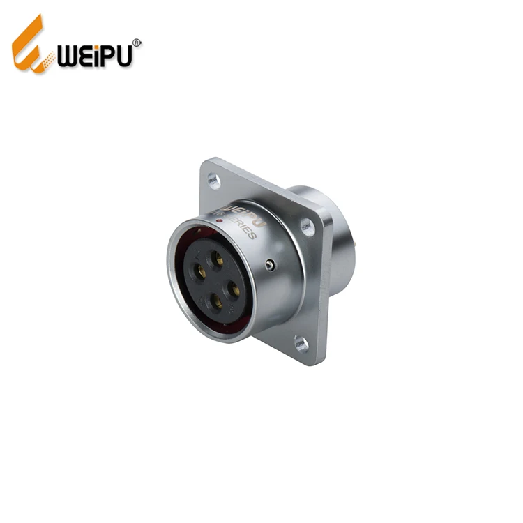 
Weipu SF1613 2pin 4pin Square flange waterproof external electrical wire crimp connector 