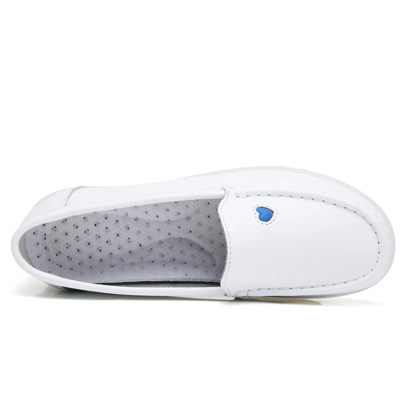 Fashion Hospital Transparent Jelly Nurse Shoes Woman Air Sole Women Leather Nursing Shoe White Custom Wholesale