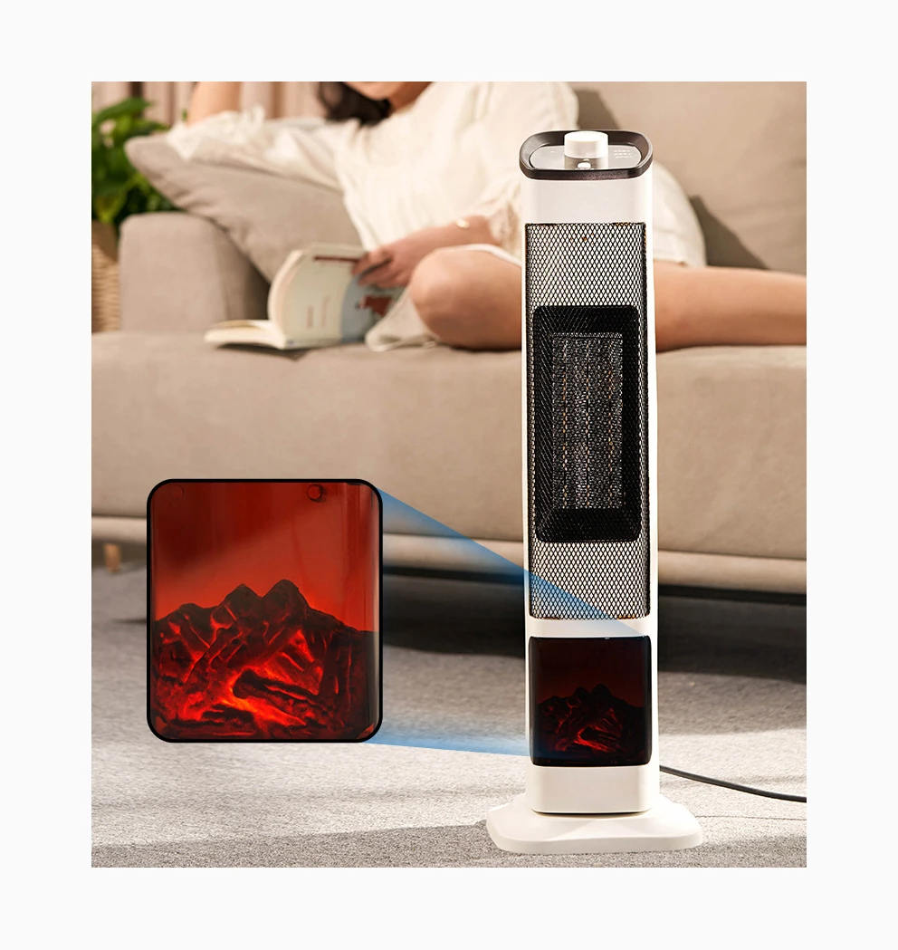 Новое поступление 2000 Вт PTC нагревательный 3D светодиодный нагреватель с эффектом пламени вентиляторные нагреватели электрический портативный Электрический вентилятора