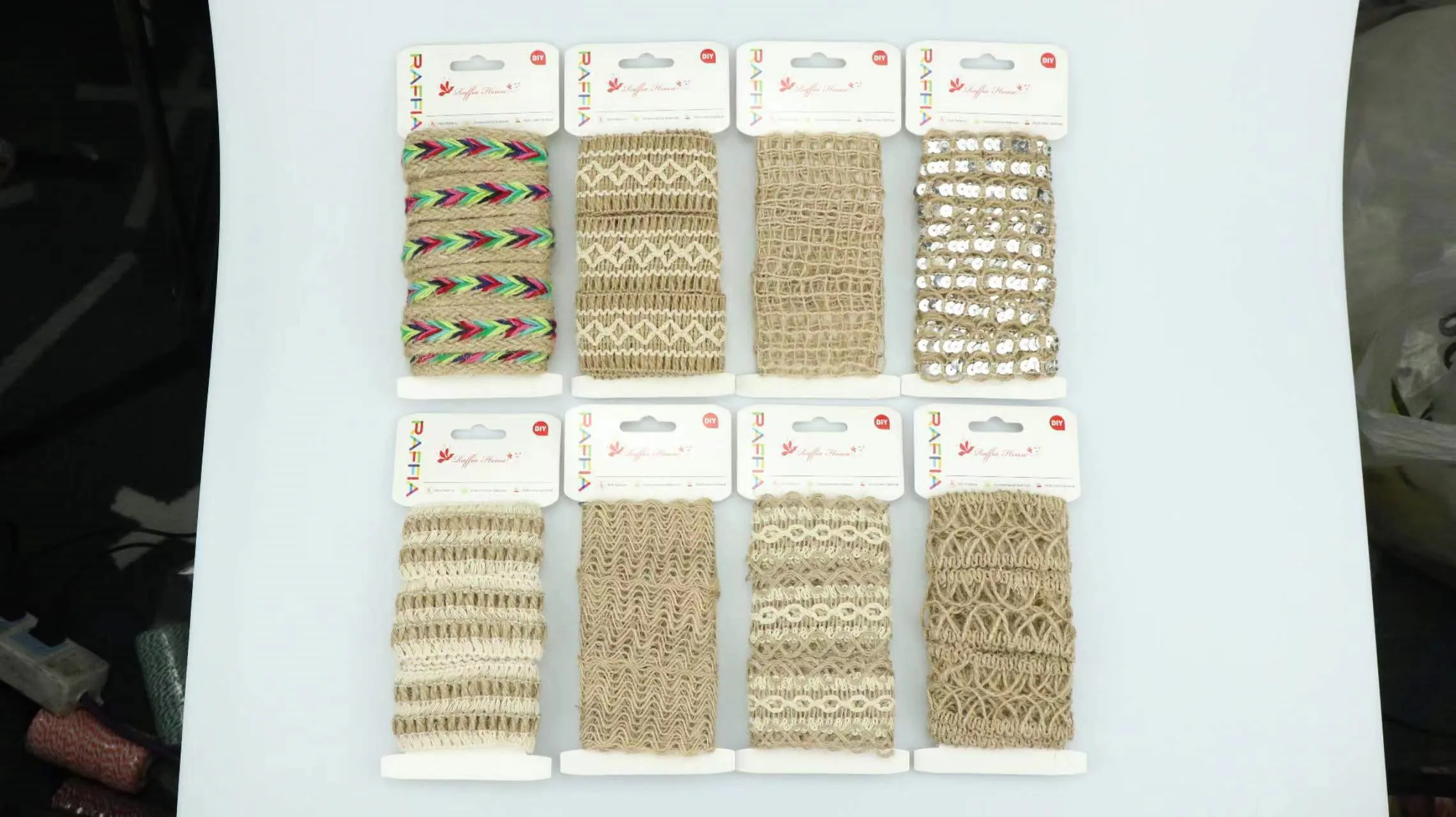 Home garden decoration jute braided rope for party natural twine hemp jute material used for  gift ribbon packing