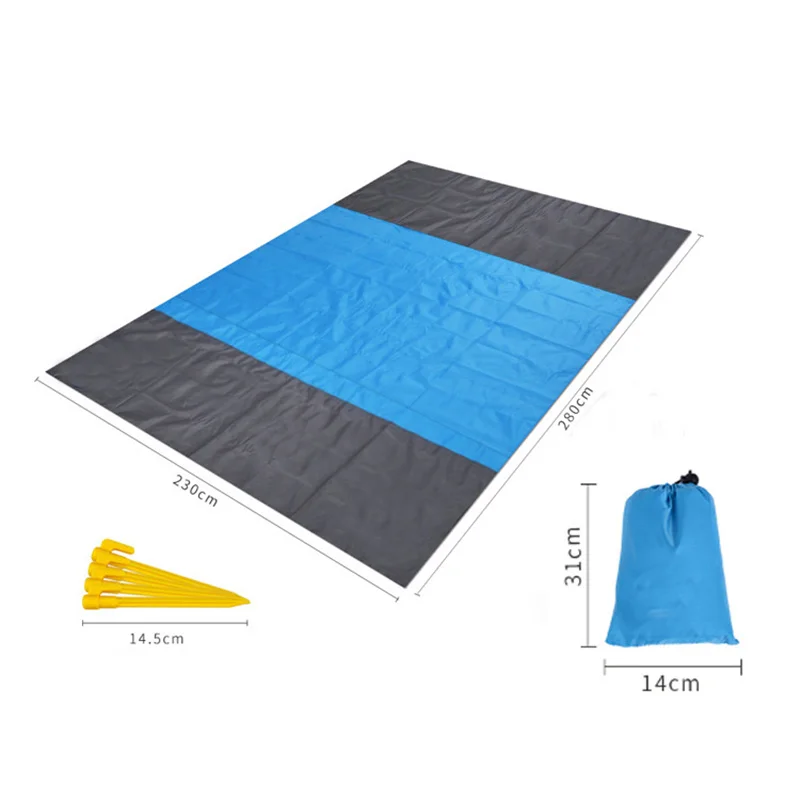 2022 Hot Sale Ultra Thin Waterproof Portable Folding Picnic Mat sand-proof Beach Mat