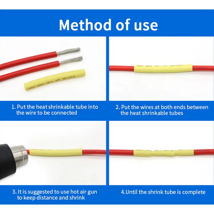 Black Dia 2 3 4 5 6 7 8 9 10 12 14 16 20 25 30 40 50 Mm Heat Shrink Tube 2:1 Polyolefin Cable Sleeve Insulated Wire Sleeve
