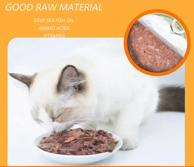 Chicken beef tuna canned Jelly Flavor Cat Wet Canned Food For Cat Pet Food