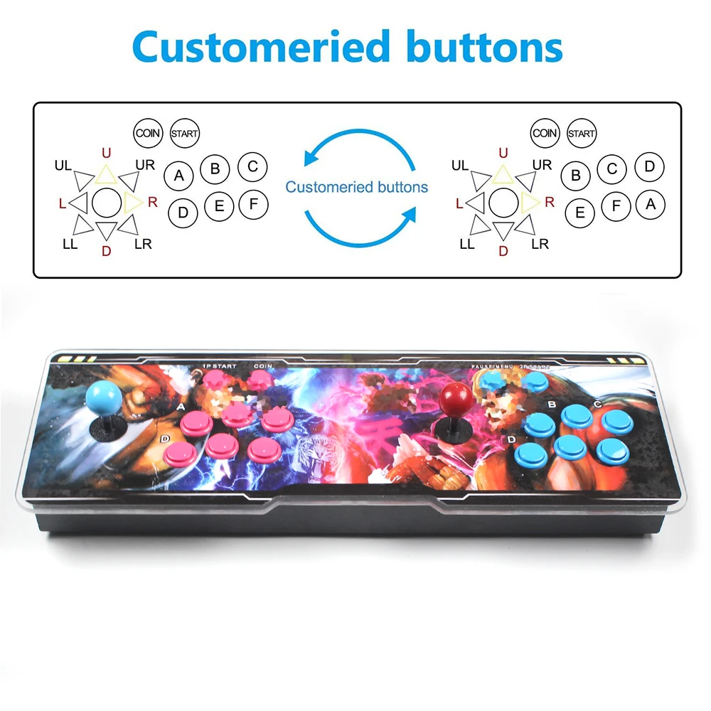 8000 in 1 Retro Games with 3D WiFi Market Arcade Game Box 1-4 Players Console Pandora Saga EX2 Support add / online games