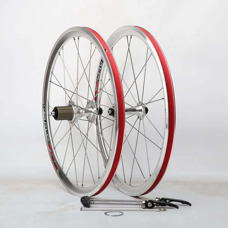 Folding Bike Wheelset 20 Inch Bicycle Wheel 11 speed 4 Bearing V Brake Folding Hubs Wheel set Bike Parts