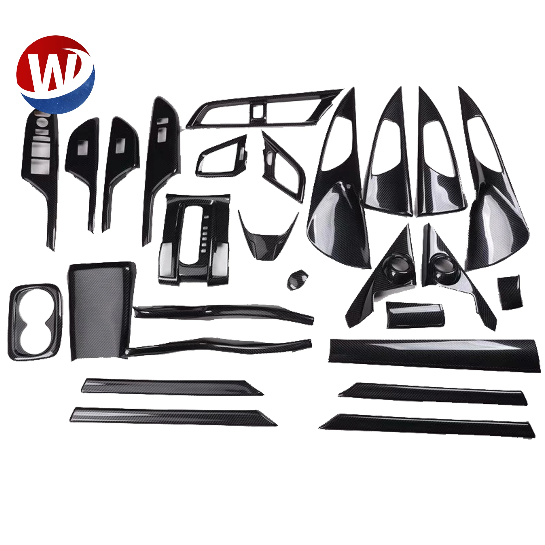 Полный комплект накладок для салона автомобиля с правым рулем для Honda Civic 2016, 2017, 2018, 19, крышка оконного переключателя, крышка воздуховыпускного отверстия, поликарбонатный материал