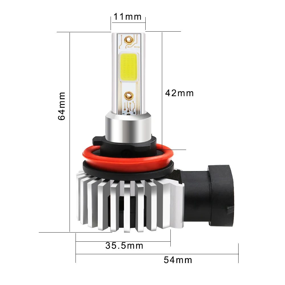 high quality auto cambus 7inch 45w fanless Lamp d9 h7 100w COB Chip h11b LED Car Headlight for Auto Car