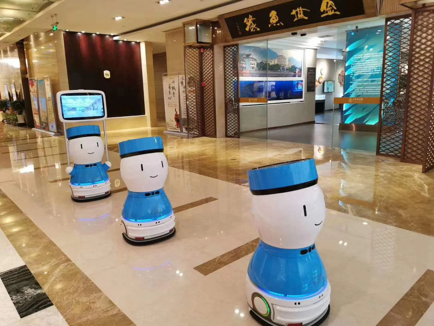 
Attracting customers waiter hotel restaurant equipment commercial service G1 guiding English speaking robot 