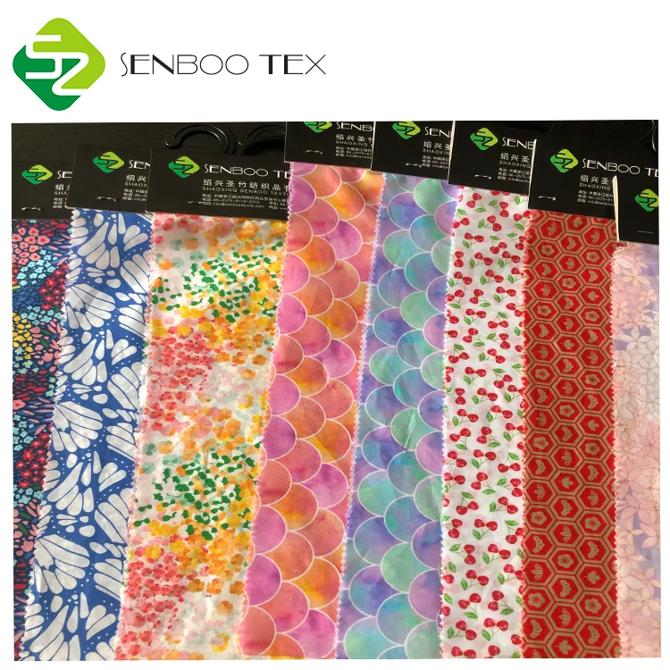  Custom digital print organic cotton voile fabric 90*88 density prints certified by