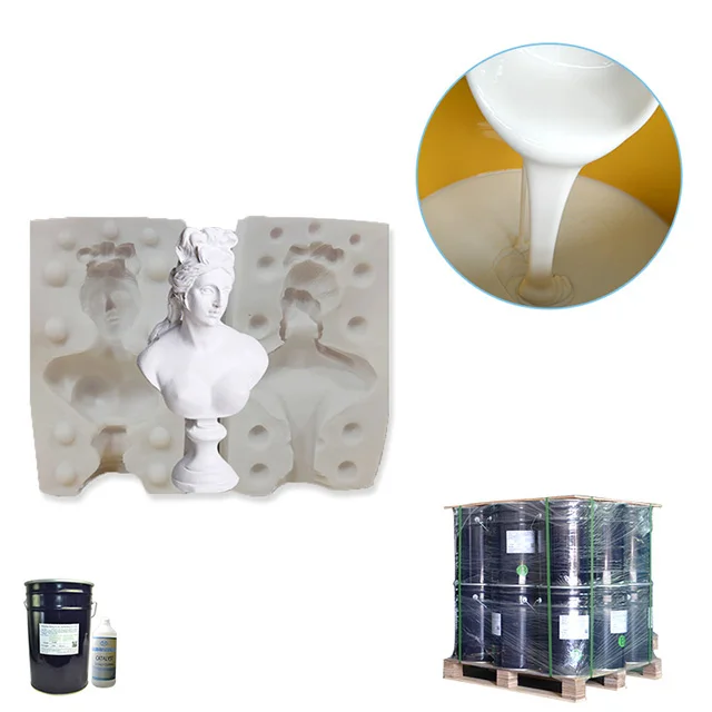 Durable rtv2 silicone rubber manufacture raw AB glue for simulating gypsum animal/plants/figure status portrait sculpture/crafts