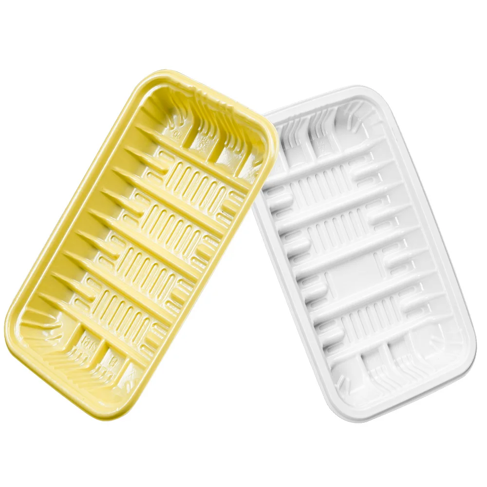 Factory Direct Sale food grade colorful fruit packing tray in the supermarket display with PP plastic durable and stackable-easy