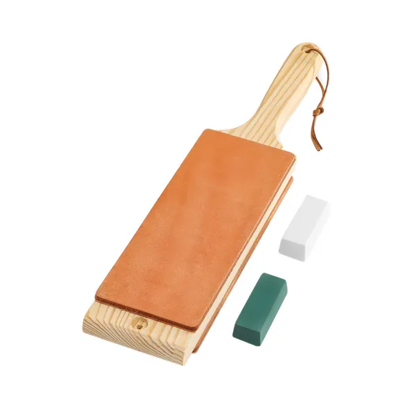Двухсторонняя деревянная кожаная стропа из сосны с эргономичной ручкой и составной набор