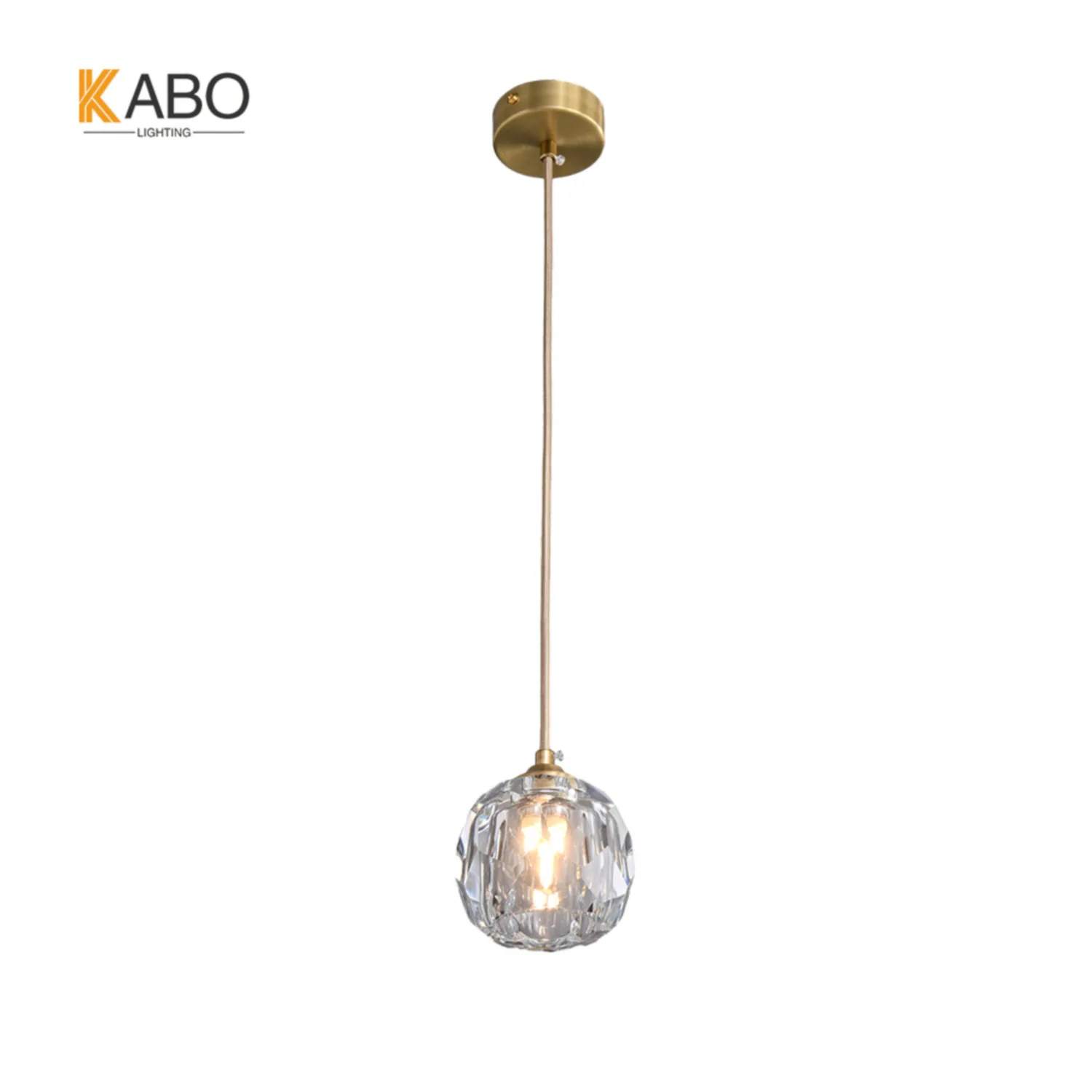 Crystal bedside chandelier Post-modern light luxury bedroom long line small chandelier Nordic personality restaurant bar lamp