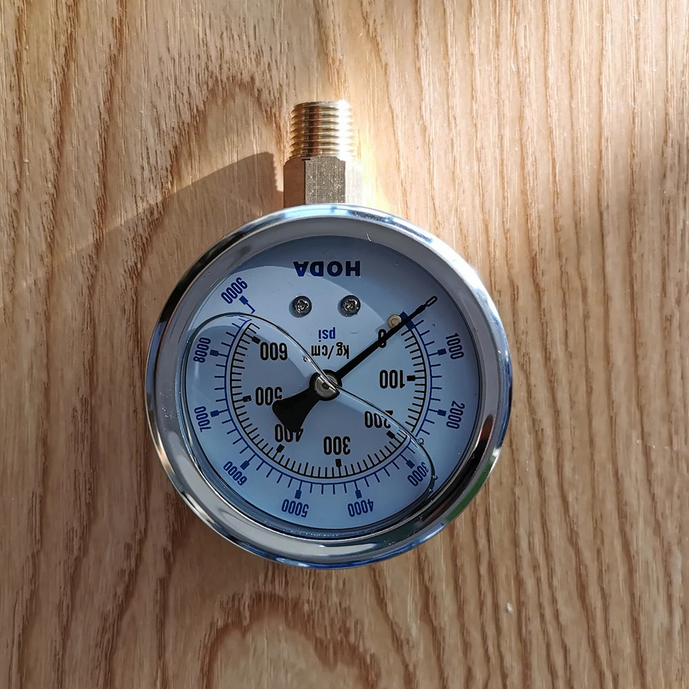 Stainless Steel Digital Hydraulic Oil Filled Air Gas Pressure Gauges