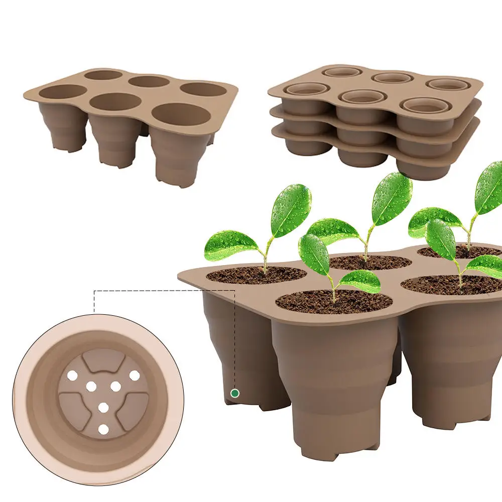 Eco-Friendly Best Quality Manual Biodegradable Silicone Plant Tomato Planter Rice Seedlings Nursery Trays For Planting Growing