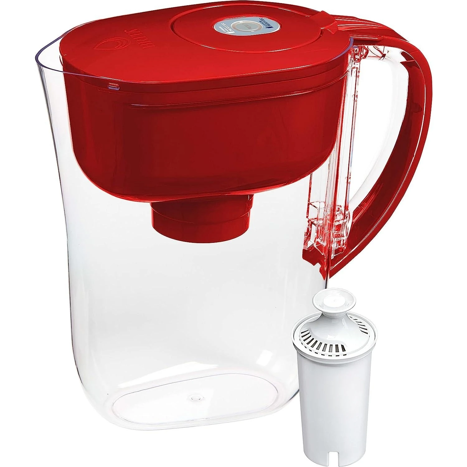 10-Cup Capacity Water Filter Pitcher for Tap and Drinking Water with Filter Change Indicator One Standard Filter