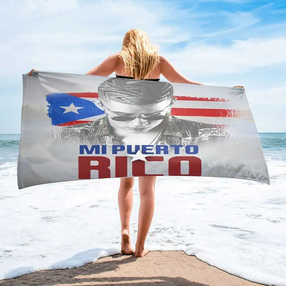 Оптовая продажа сувениров Puerto Rico рекламный подарок на заказ Печать Персонализированные мягкие махровые пляжные полотенца из микрофибры