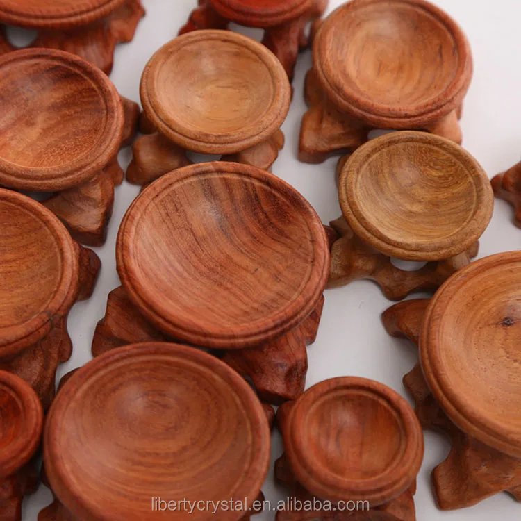 Hand Carved Wooden Stand Base Orb Holder For Crysta Quartz Sphere Ball