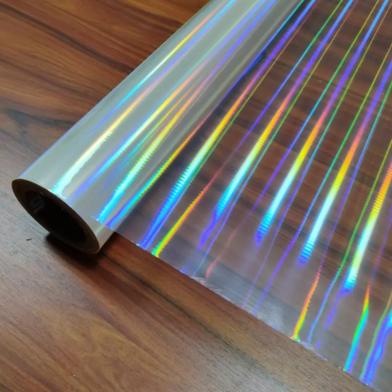 Factory Price  3 inch transparent rainbow holographic thermal lamination film hologram wet lamination film