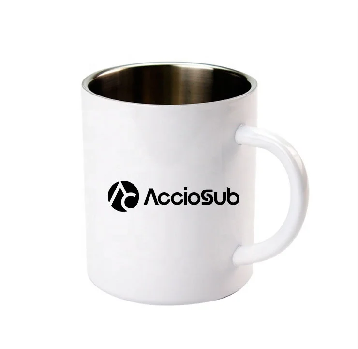 Wholesale Custom White 300 ml Double Wall Coffee Beer Cup Tumbler Sublimation Blank Camping Mug Stainless Steel Travel Mug