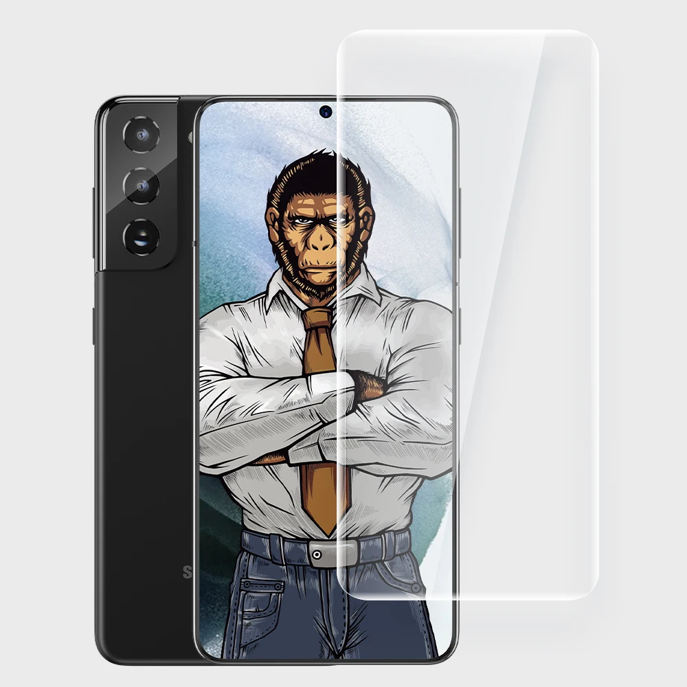 Blueo For Samsung note8 note9 note10 note 20 ultra Full Glue Tempered Glass 3D Curved UV Nano Liquid Glue Screen Protector