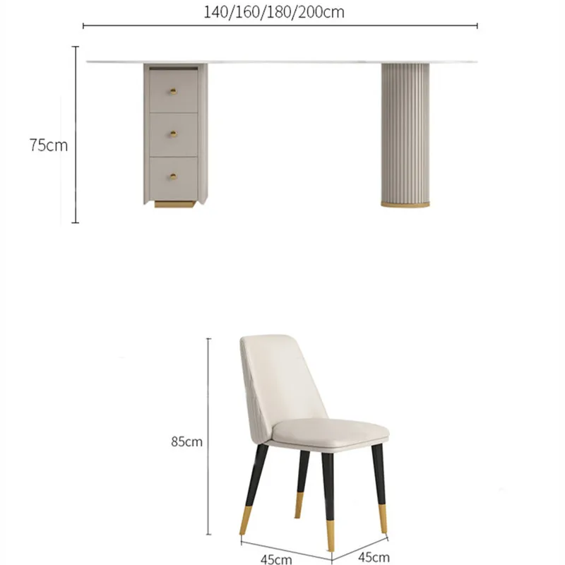 Wholesale modern SINTERED STONE boss office desk beauty salon computer desk medical beauty receiving table consulting table