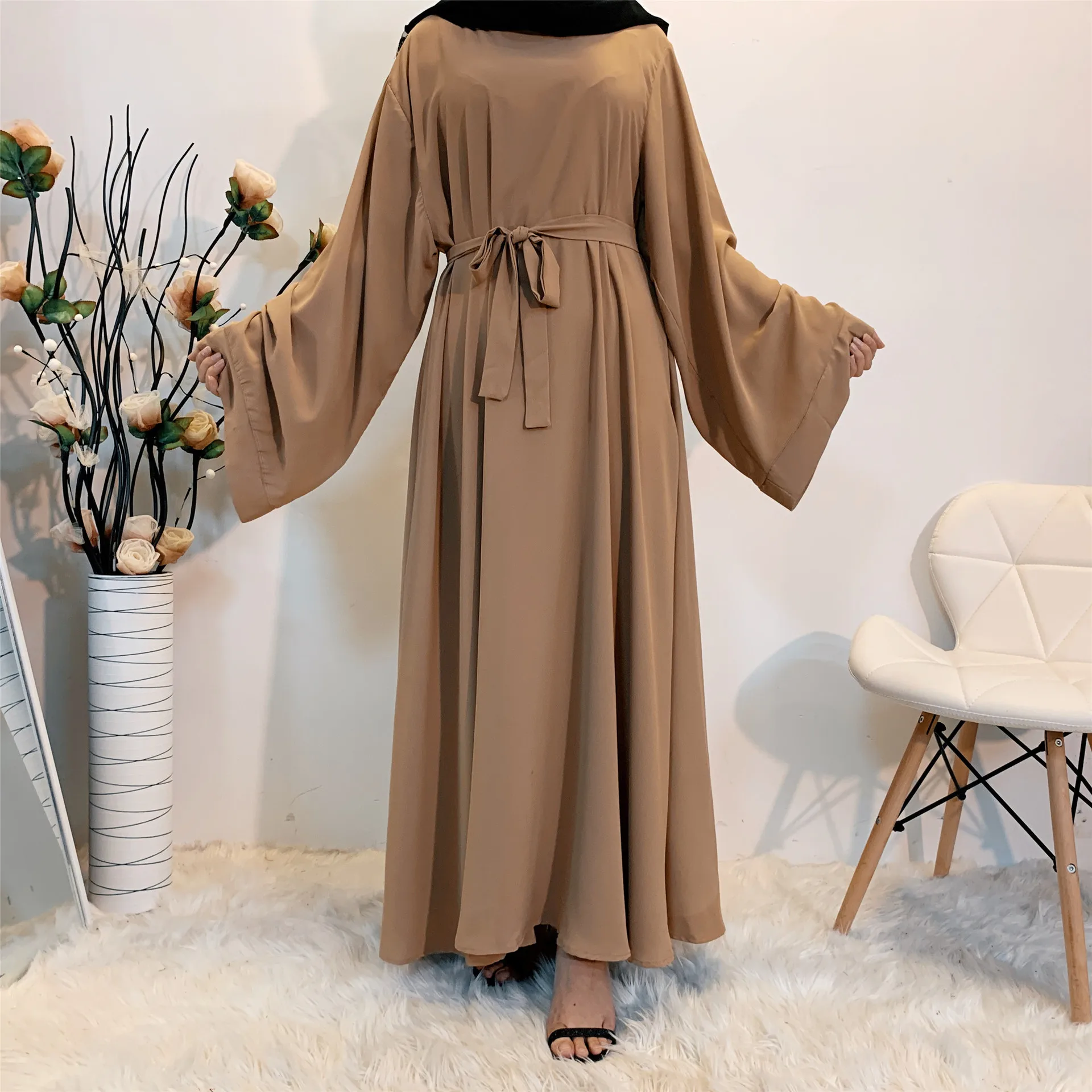 Kimono Vrouwen Winter Coat Saudi Wholesale Modest Dress Open Muslim Luxury Dubai Ethnic Islamic Clothing Women Fashion Abaya