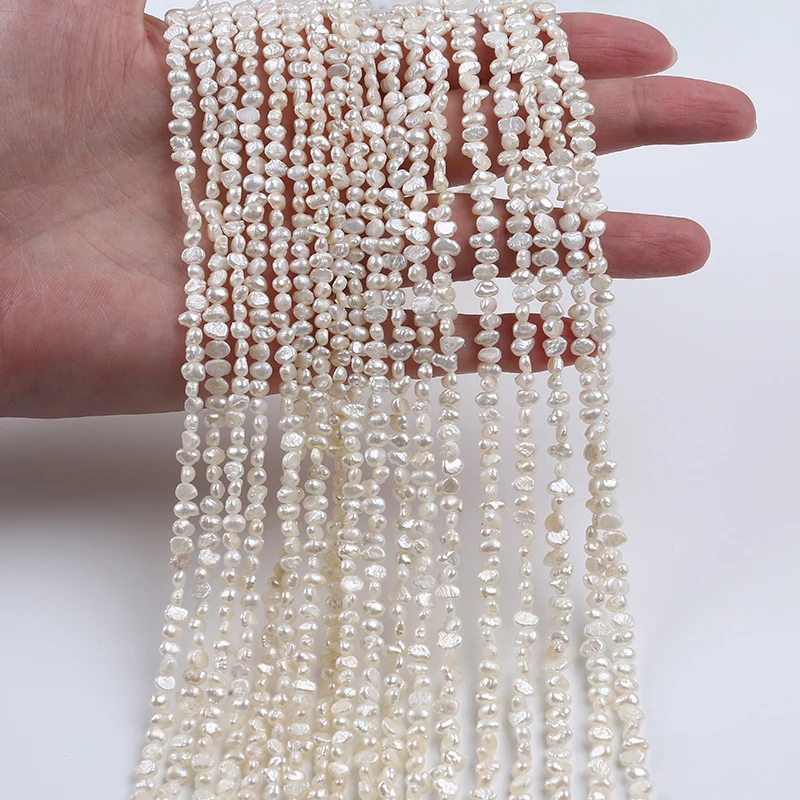 Wholesale 3-3.5mm Baroque Freshwater Pearl Strand For Women Jewelry Making