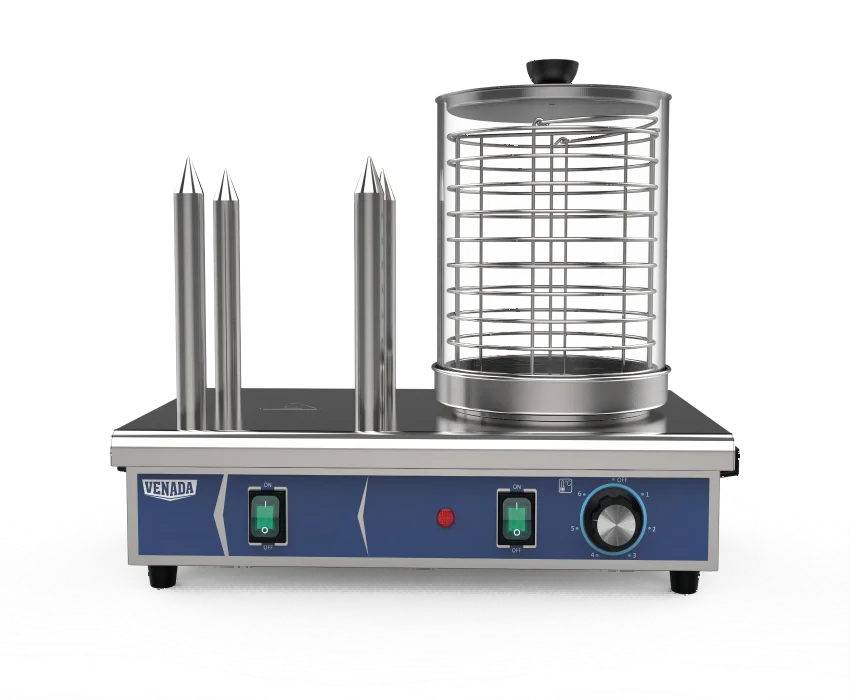 Restaurant Professional Electric Hot Dog Steamer Roller Grill Sausage Food Steamer Hot Dog Warmer Machine With 6 Sticks