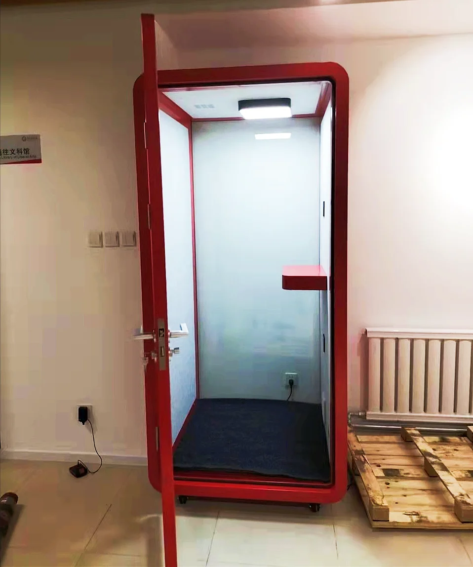 XS-05 Phone Booth Low Noise 30db Telephone Pod Acoustic Movable Silence Booth Commercial Office Private Meeting Soundproof Room