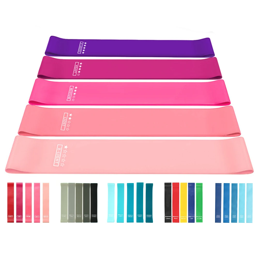 Custom Logo Elastic loop Resistance Bands for Fitness Bandas Elastica Gym Workout Exercise Latex nature rubber Resistance Bands