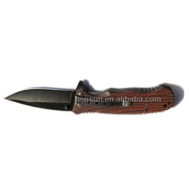  Knives Pocket Wood Wooden Handle Folding Foldable Blade Stainless Steel Knife Survival