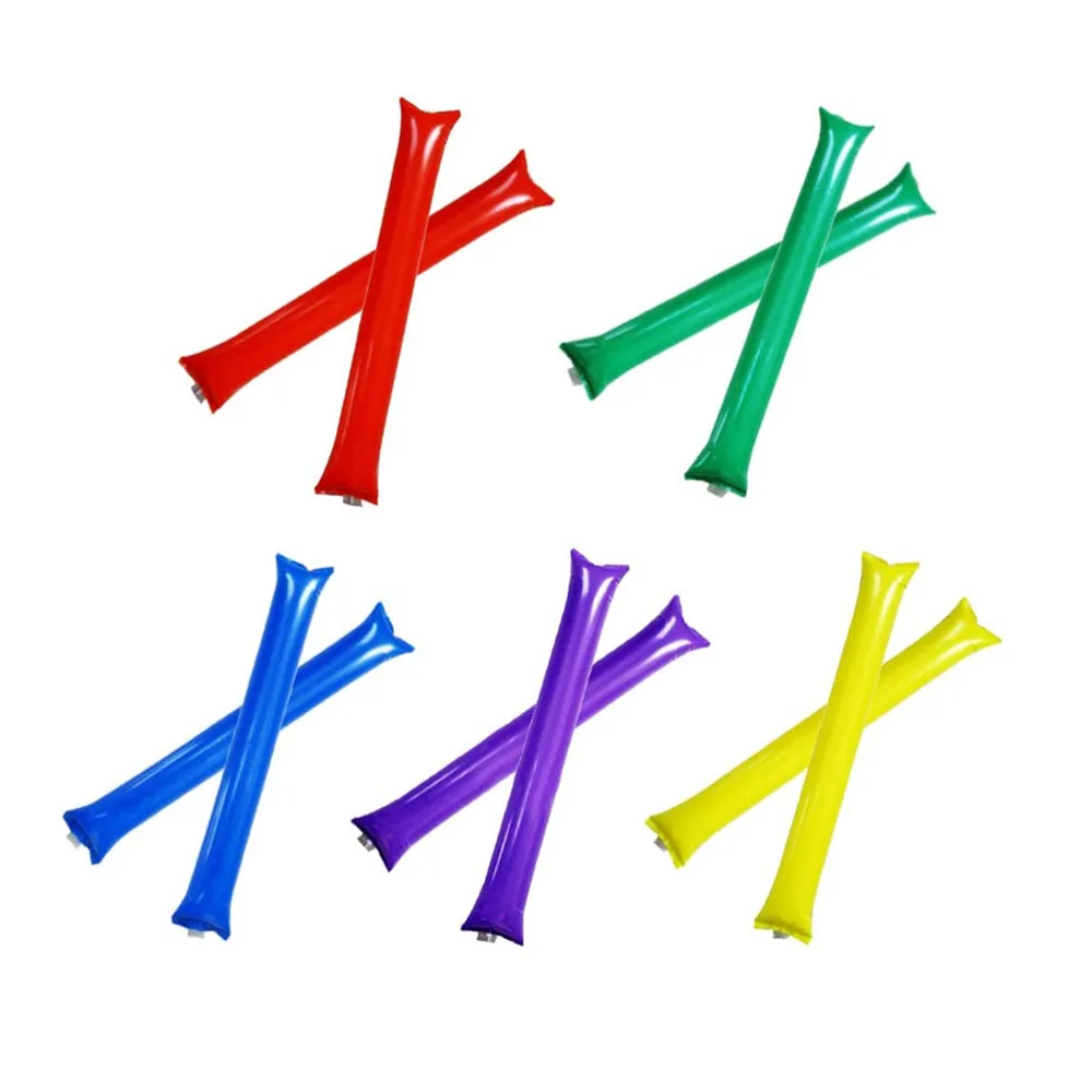 
Noisemakers Inflatable Bam Bam Cheer Sticks Mixed Coloured Long Ballon Inflating Rod for Sport Events or Party 