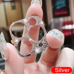 Bling Diamond Crystal Camera Protector cellphone Camera Lens Protective Decoration Sticker Compatible with iPhone 11 12 pro max