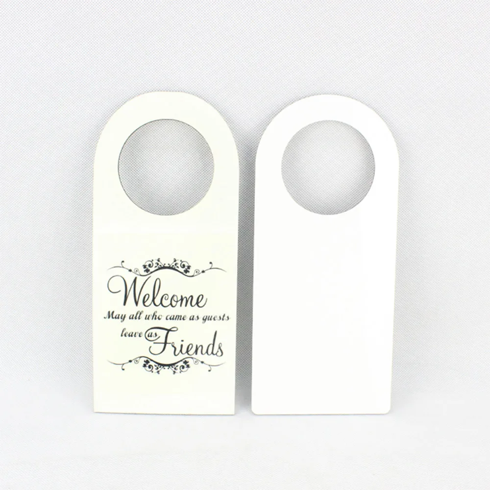 Пользовательские пустые двухсторонние дверные вешалки из МДФ с сублимационной печатью