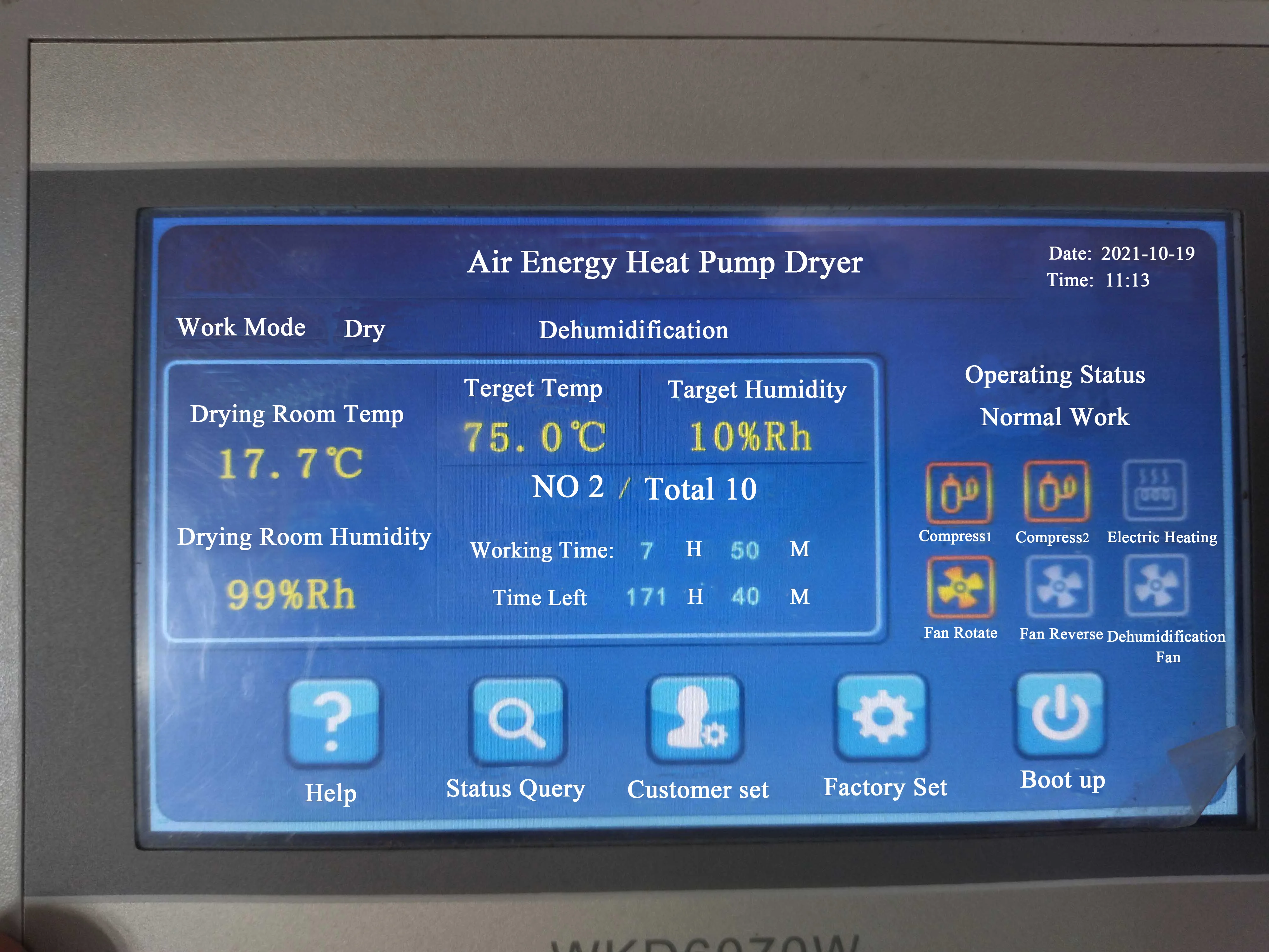 Industrial food dryer machine fruits dehydrator with heat