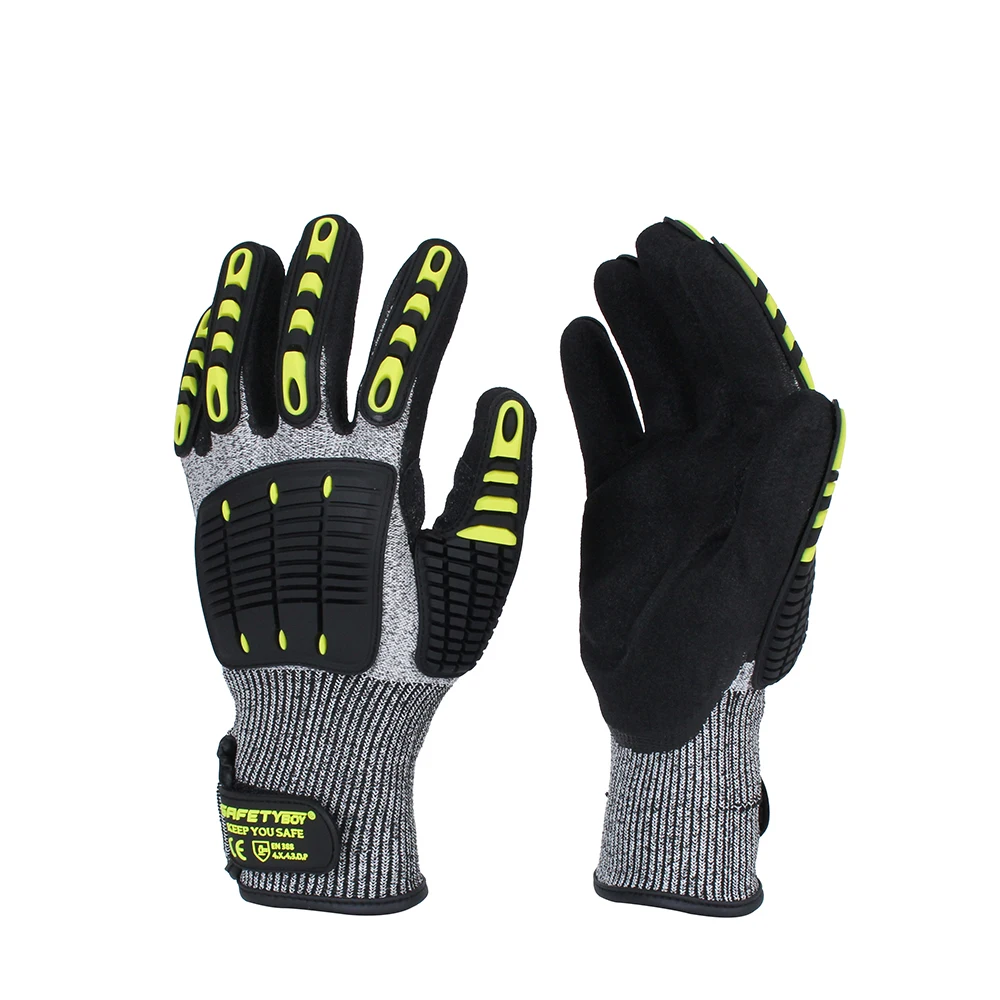 Popular Model Impact Anti-cutting Gloves SAFETYBOY YL1101 Nitrile-coated Durable Cut Resistant Safety Gloves In Africa America