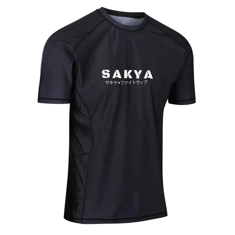 Дышащий сублимационный высококачественный Rashguard BJJ индивидуальный дизайн с круглым вырезом обычный унисекс Rash Guard