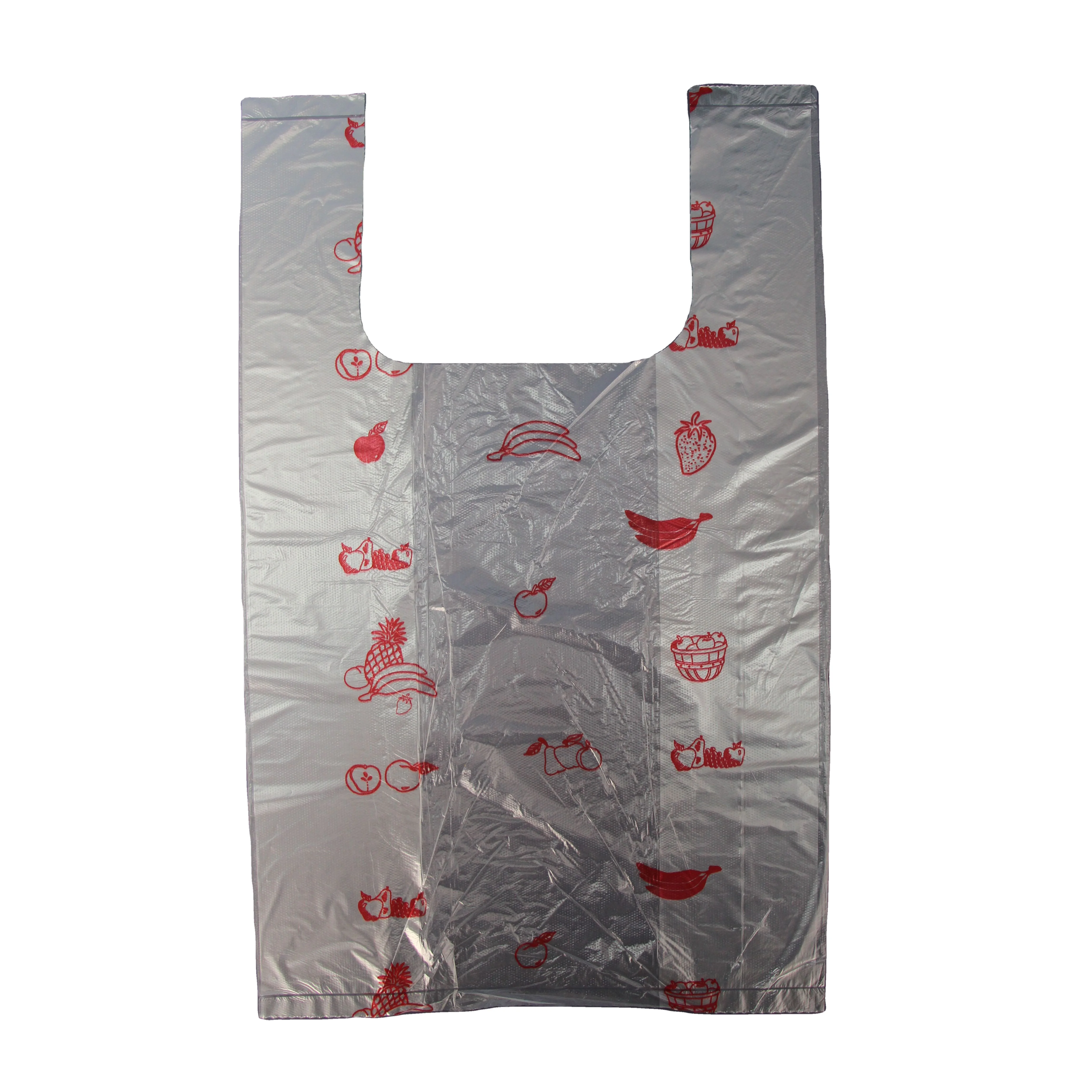 Clear HDPE Plastic T-shirt Bag on Roll plastic food bags for supermarket
