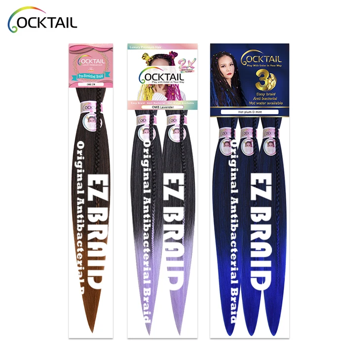 high quality fiber synthetic pre stretched braiding hair wholesale manufacturer factory, easy braid supplier vendor