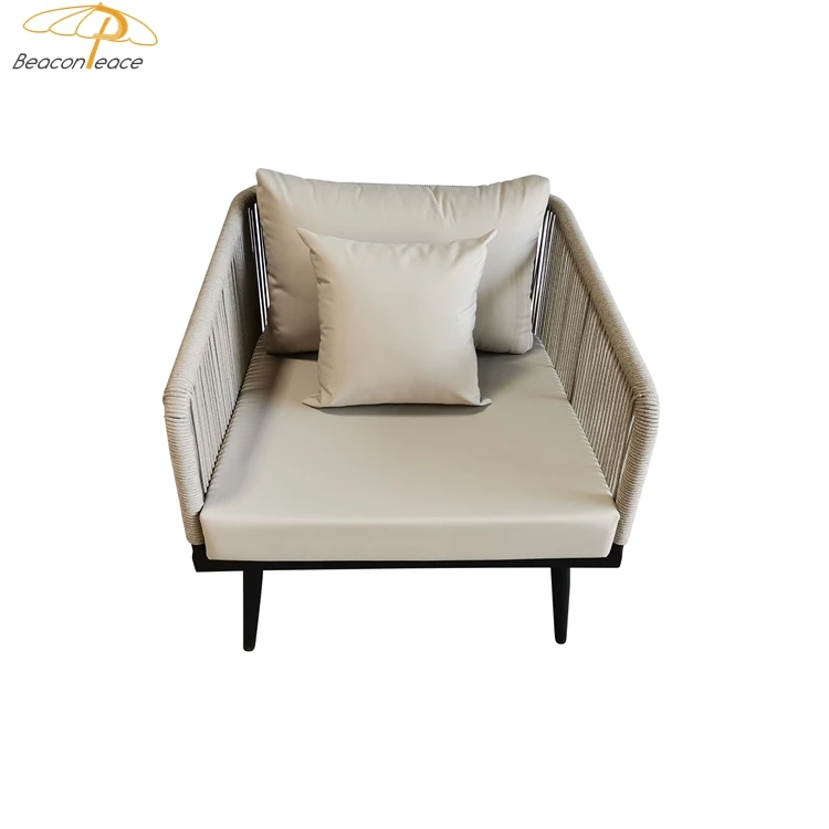 Luxury sofa set garden furniture villa apartment projects customized out door water proof terrazza sofa