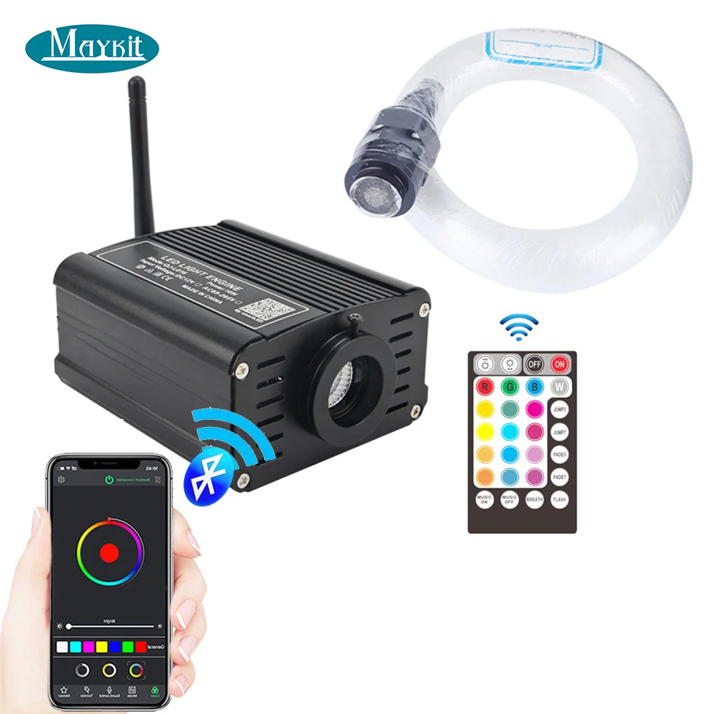 RGBW потолочные светильники, оптоволоконный Звездный комплект освещения для украшения крыши автомобиля