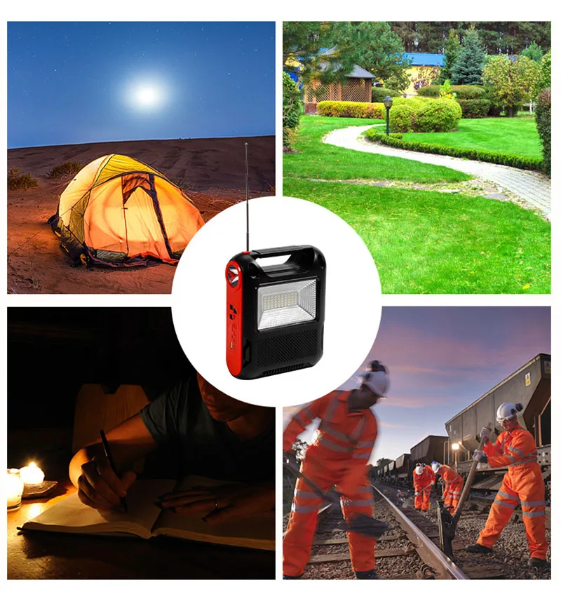 Selling high quality outdoor camping LED lights flashlight FM radio BT speaker music player solar lights