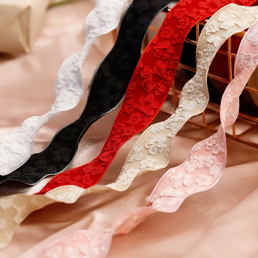 Cake Bouquet Flowers Fishtail Yarn Wrap Linen Wavy Lace Ribbon Lotus Leaf Lace Pleated Ribbon