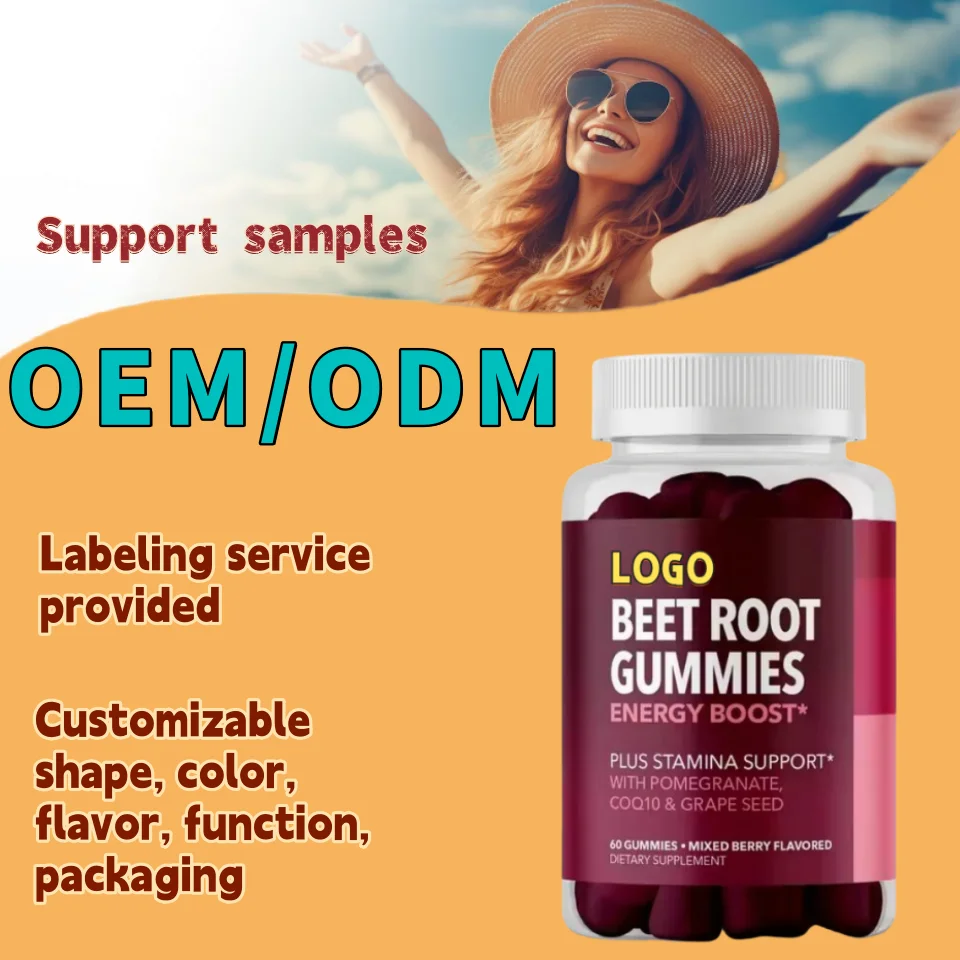 Sweet Plant Extract Natural Beet Root Gummies Supplement Support Heart-Healthy Grape Seed Powder Gummy
