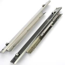 Push Open Drawer Slides Boxes Soft Closing Telescopic Cabinet Rails Drawer Slider