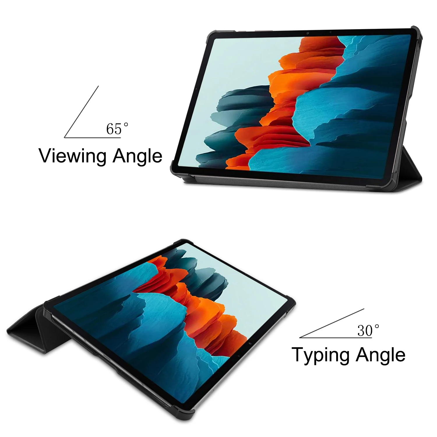 Чехол из ПУ кожи с функцией пробуждения и подставкой для планшета galaxy tab s7 чехол